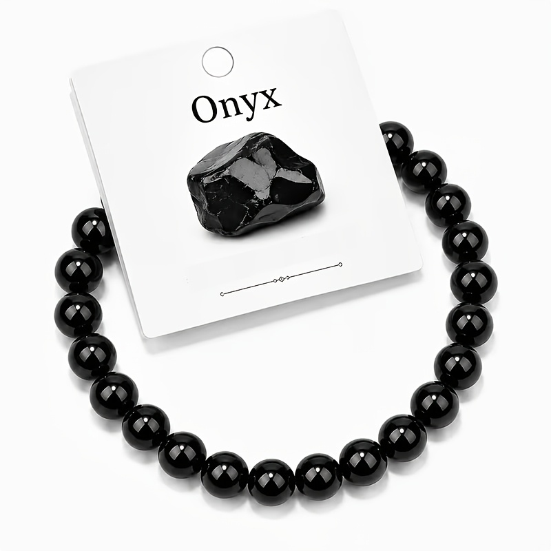 4pc Obsidian Tiger Eye Stone Texture Bracelet Set, Wealth